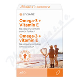 LIVSANE Omega 3 + Vitamin E vysok dvka 60ks