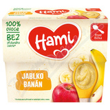 Hami 100% ovoce jablko a bann 4x100g 4m+