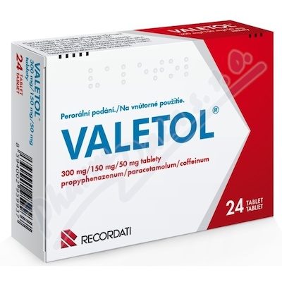Valetol 300mg-150mg-50mg tbl.nob.24